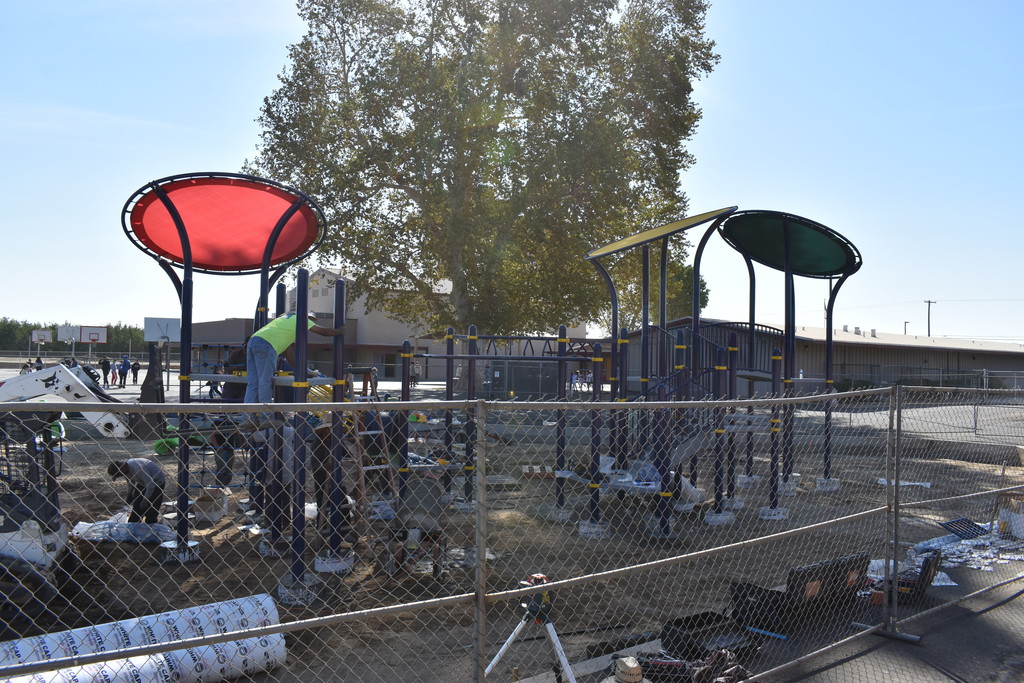 Installers Are Working Quickly on the New Playground!