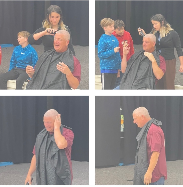 shaved head